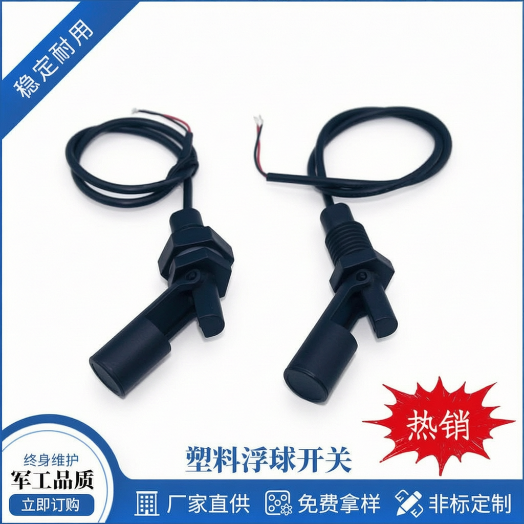 厂家塑料浮球开关 塑料鸭嘴式侧装式浮球液位开关 供应加工定制